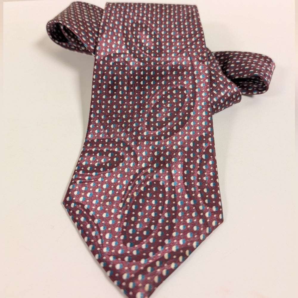 Christian Dior Monsieur Vintage Tie 80s 90s Abstract Swirl Geometric Retro - Picture 9 of 13